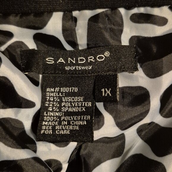 Sandro Black Jacket Cropped S .1X - Picture 5 of 5